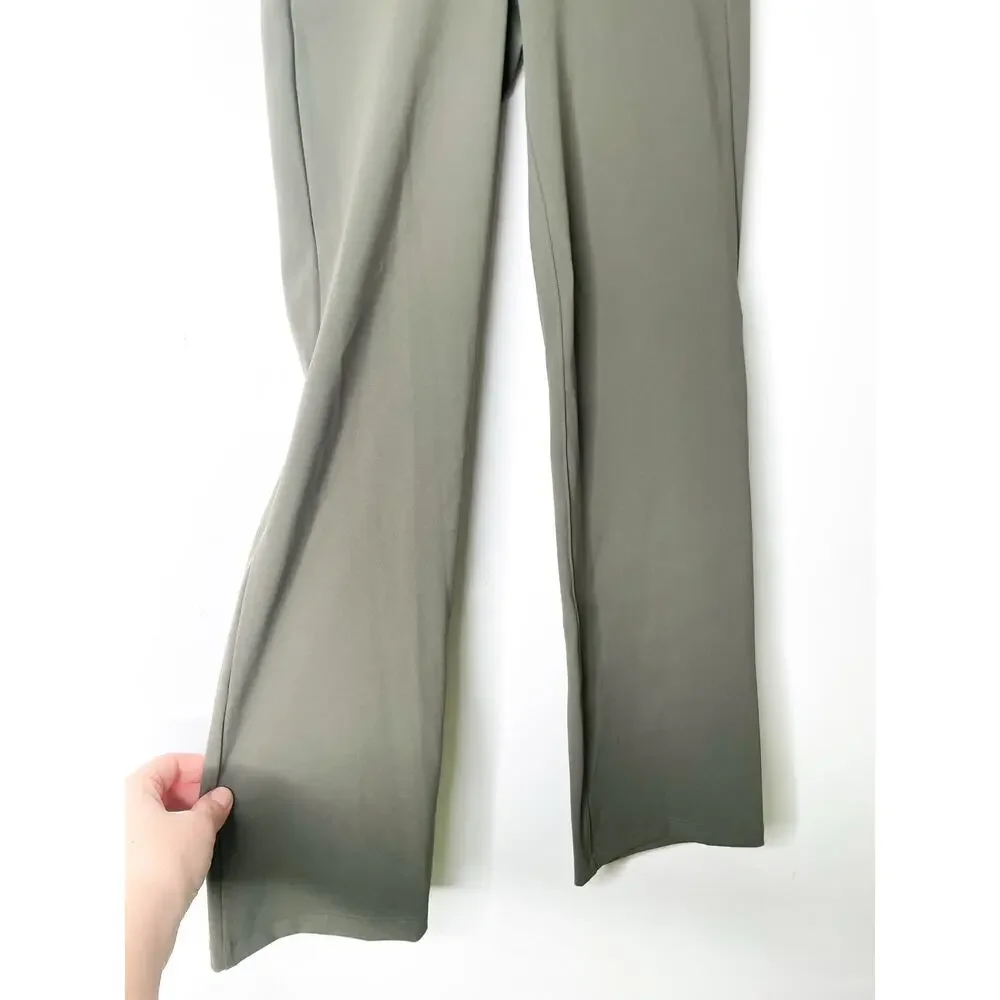 NWT Lululemon Smooth Fit Cropped Pants Size 0 Olive Green High Rise Athleisure